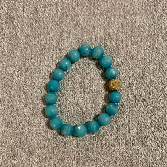 Custom Designed Bracelet - Turquoise/Gold - Picture 3 of 4